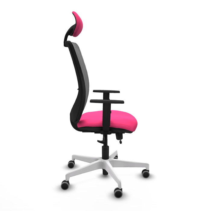 PIQUERAS Y CRESPO Silla de oficina Zulema con mecanismo Sincro/Traslack, Rosa y Gris PIQUERAS Y CRESPO Silla de oficina Zulema con mecanismo Sincro/Traslack, Rosa y Gris