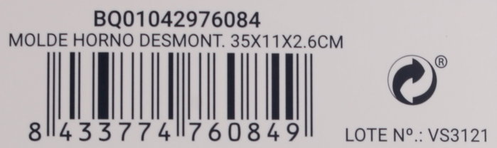Quttin Molde Desmontable 35x11x2.6cm
