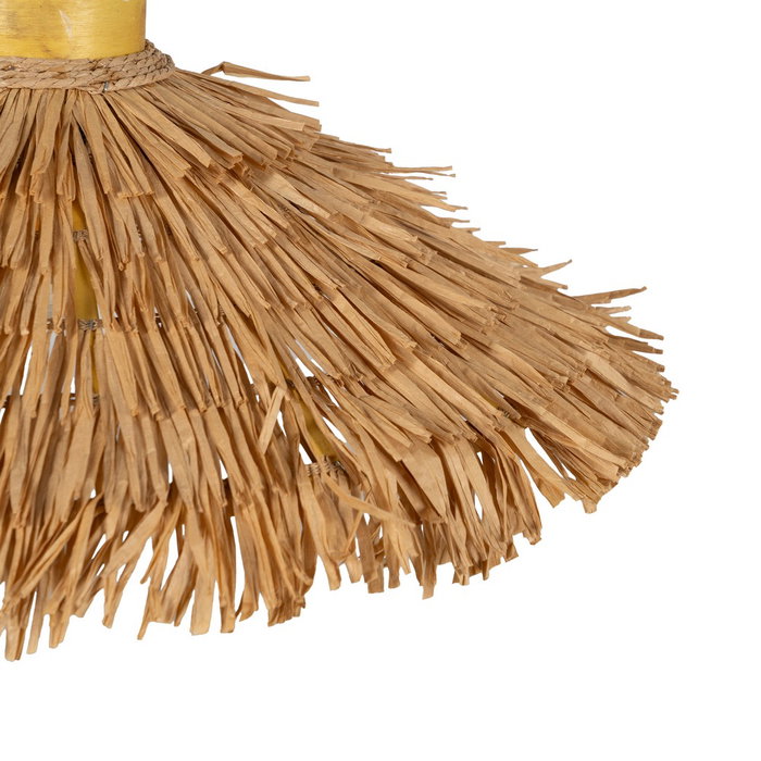 Lámpara Techo Fibra Natural Iluminación 54 X 54 X 18 cm Lámpara Techo Fibra Natural Iluminación 54 X 54 X 18 cm