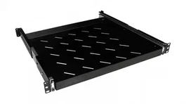 Phasak PHO 5082 Bandeja Telescópica para Rack, Cajón Metálico 1U, Acero Negro, Guías Perforadas, 19" (48.3 cm), Profundidad 800 mm