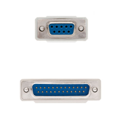 Nanocable Cable Serie Null Modem DB9 Hembra a DB25 Macho 1,8m Beige Nanocable Cable Serie Null Modem DB9 Hembra a DB25 Macho 1,8m Beige