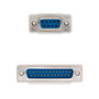 Nanocable Cable Serie Null Modem DB9 Hembra a DB25 Macho 1,8m Beige