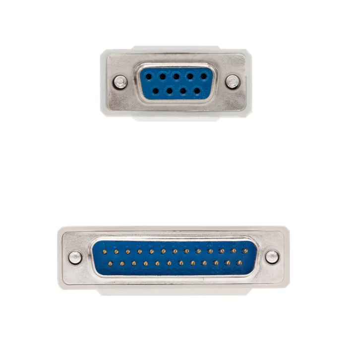 Nanocable Cable Serial Null Modem DB9 Hembra a DB25 Macho - 1.8 Metros - Color Beige