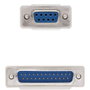 Nanocable Cable Serie Null Modem DB9 Hembra a DB25 Macho 1,8m Beige