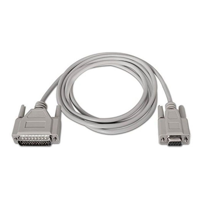Nanocable Cable Serie Null Modem DB9 Hembra a DB25 Macho 1,8m Beige Nanocable Cable Serie Null Modem DB9 Hembra a DB25 Macho 1,8m Beige