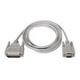Nanocable Cable Serie Null Modem DB9 Hembra a DB25 Macho 1,8m Beige