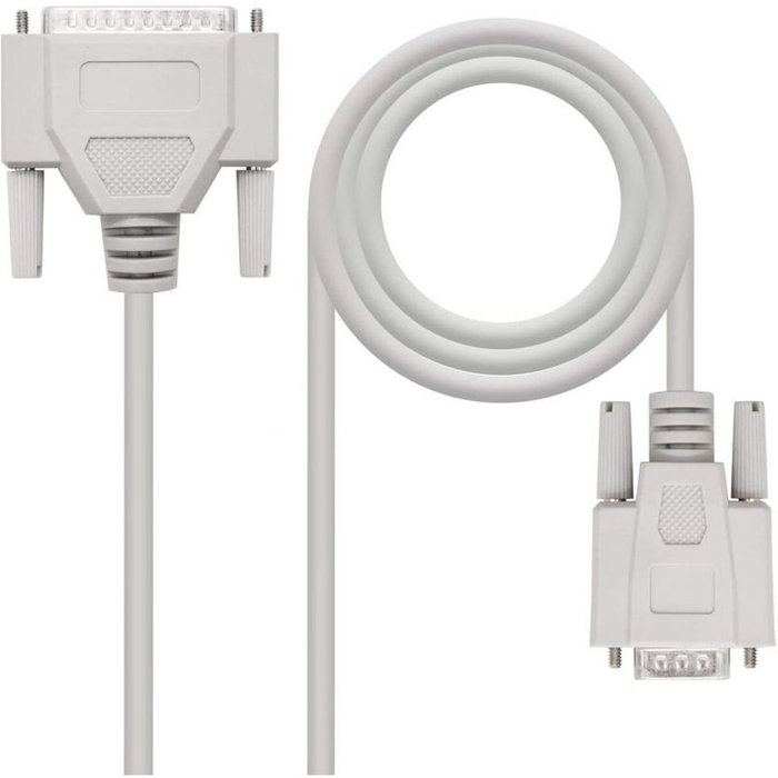 Nanocable Cable Serie Null Modem DB9 Hembra a DB25 Macho 1,8m Beige Nanocable Cable Serie Null Modem DB9 Hembra a DB25 Macho 1,8m Beige