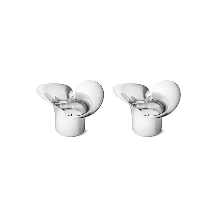 Georg Jensen Juego 2 Portavelas Bloom Altura 7 cm Diámetro 4.4 cm Georg Jensen Juego 2 Portavelas Bloom Altura 7 cm Diámetro 4.4 cm