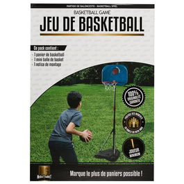 Mister Gadget Juego de Baloncesto Infantil Canasta con Balón Hinchable e Inflador Medidas Tablero 46x40 cm Altura 155 cm