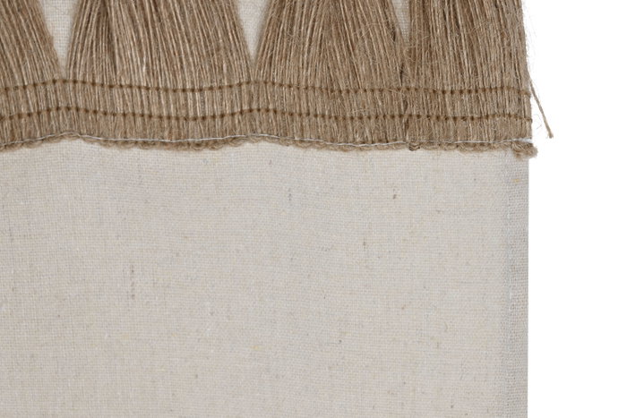DKD Home Decor Ivory26 Cortina Beige Natural Poliester Algodon 260 x 140 cm (2 Unidades)