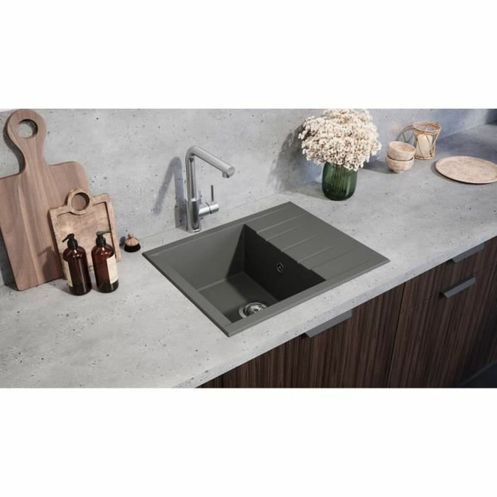 Stradour Fregadero Cubo 1C XS Gris hormigón