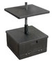 DKD Home Decor Base para Parasol con Mesa, Plástico Alta Densidad, Negro