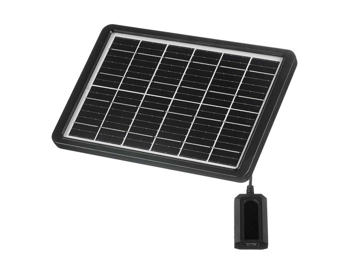 Argon Placa Solar Portátil 8W USB, Panel Monocristalino Portátil de 8 Vatios, Dimensiones: 28 x 19 x 2.5 cm, Color Negro, Material Plástico PP (Set de 6)