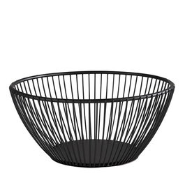 APS Cesta Svart de Acero Inoxidable para Buffet y Exposición, Diámetro 17.5 cm, Alto 8 cm