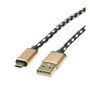 ROLINE Cable USB 2.0 con USB C y Micro-USB B de 1,8 m
