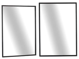 Giftdecor Espejo Rectangular Negro 100 cm x 70 cm