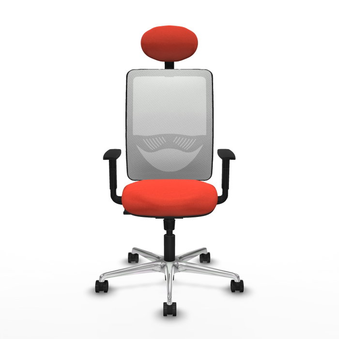 PIQUERAS Y CRESPO Silla de oficina Zulema con Mecanismo Sincro, Naranja oscuro y Blanco PIQUERAS Y CRESPO Silla de oficina Zulema con Mecanismo Sincro, Naranja oscuro y Blanco