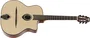 LAG Guitarra Acústica Gypsy Swing SL-200 Natural - Tapa de Abeto Macizo, Boca Pequeña, Incluye Funda - Ideal para Jazz Gitano