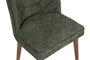 Hanah Home Juego de Sillas Dallas 558 V2 Estilo Bohemio Terciopelo Verde Oscuro y Nogal Metal