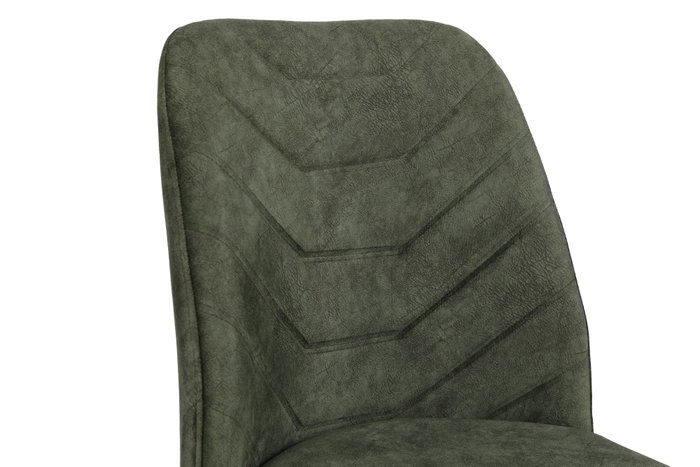 Hanah Home Juego de Sillas Dallas 558 V2 Estilo Bohemio Terciopelo Verde Oscuro y Nogal Metal