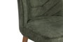 Hanah Home Juego de Sillas Dallas 558 V2 Estilo Bohemio Terciopelo Verde Oscuro y Nogal Metal