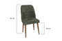 Hanah Home Juego de Sillas Dallas 558 V2 Estilo Bohemio Terciopelo Verde Oscuro y Nogal Metal