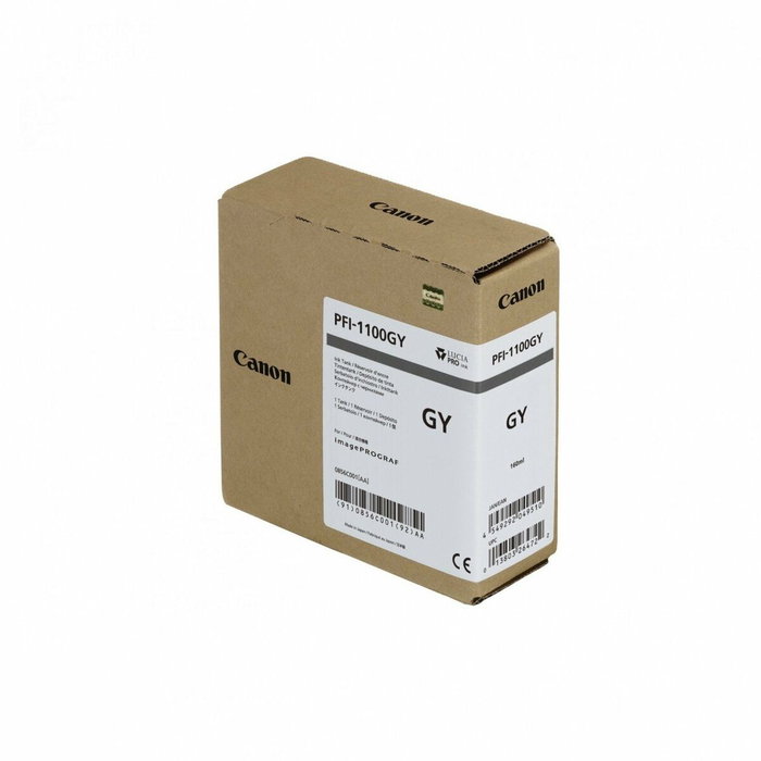 Canon PFI-1100GY Cartucho de Tinta Gris 160 ml para imagePROGRAF Pro Series