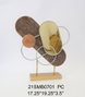 DKD Home Decor Escultura Abstracta Decorativa Dorado y Marrón