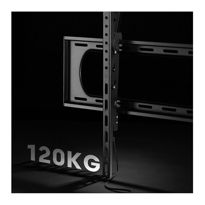 VALUE Soporte de TV para Pared Inclinable, 17.99.1225, Para Pantallas de 60 a 120 Pulgadas, Hasta 120 kg, Acero Negro
