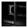 VALUE Soporte de TV para Pared Inclinable, 17.99.1225, Para Pantallas de 60 a 120 Pulgadas, Hasta 120 kg, Acero Negro