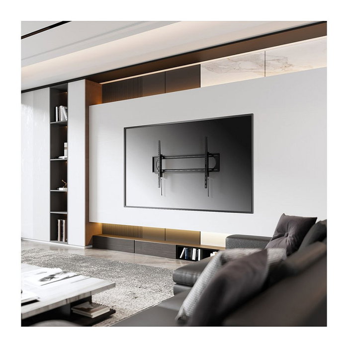 VALUE Soporte de TV para Pared Inclinable, 17.99.1225, Para Pantallas de 60 a 120 Pulgadas, Hasta 120 kg, Acero Negro