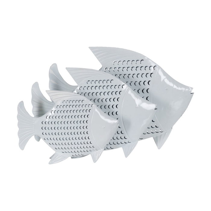 Ixia Figura de Pez Blanco en Metal, 59,50 x 11 x 43 cm Ixia Figura de Pez Blanco en Metal, 59,50 x 11 x 43 cm