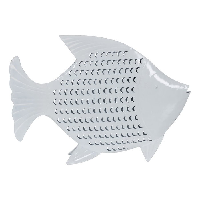 Ixia Figura de Pez Blanco en Metal, 59,50 x 11 x 43 cm Ixia Figura de Pez Blanco en Metal, 59,50 x 11 x 43 cm