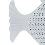 Ixia Figura de Pez Blanco en Metal, 59,50 x 11 x 43 cm