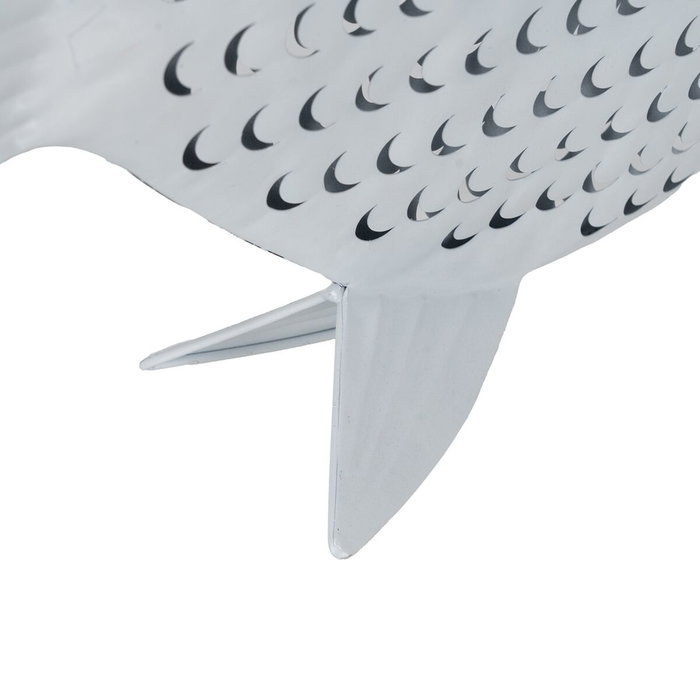 Ixia Figura de Pez Blanco en Metal, 59,50 x 11 x 43 cm Ixia Figura de Pez Blanco en Metal, 59,50 x 11 x 43 cm