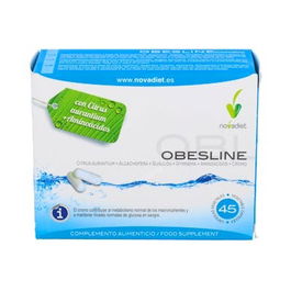 NOVADIET Obesline 45 Cápsulas - Complemento Nutricional Quemagrasas, Depurativo y Diurético para Dietas de Control de Peso