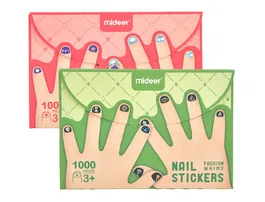 Mideer Juego de Pegatinas para Uñas Princesa Maravilla y Tatuajes Infantiles - 1000 Piezas