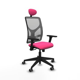 PIQUERAS Y CRESPO Silla de oficina Motilla con mecanismo Sincro, Rosa y Gris