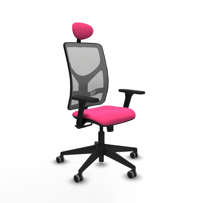 PIQUERAS Y CRESPO Silla de oficina Motilla con mecanismo Sincro, Rosa y Gris PIQUERAS Y CRESPO Silla de oficina Motilla con mecanismo Sincro, Rosa y Gris