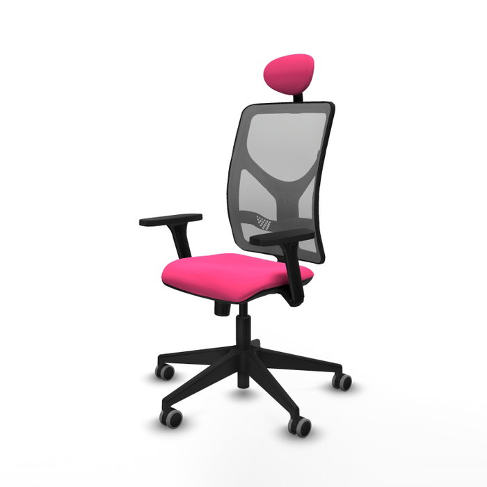 PIQUERAS Y CRESPO Silla de oficina Motilla con mecanismo Sincro, Rosa y Gris PIQUERAS Y CRESPO Silla de oficina Motilla con mecanismo Sincro, Rosa y Gris