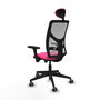 PIQUERAS Y CRESPO Silla de oficina Motilla con mecanismo Sincro, Rosa y Gris