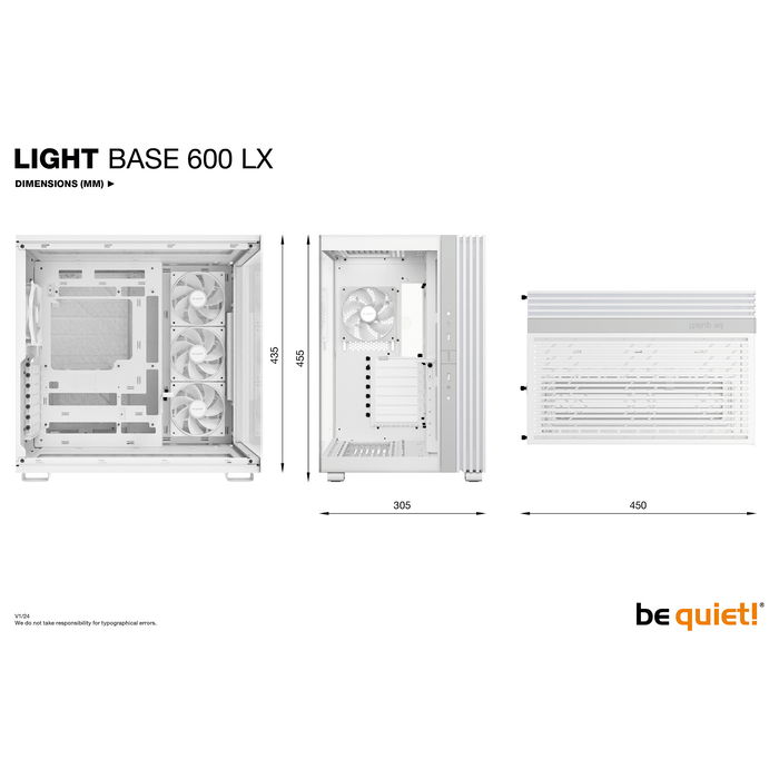 Be Quiet! Light Base 600 LX - Caja PC Mid-Tower ATX - Color Blanco