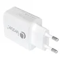 Leotec Cargador de Pared GaN 30W con USB-C PD y USB-A Blanco LECSPH30W2W