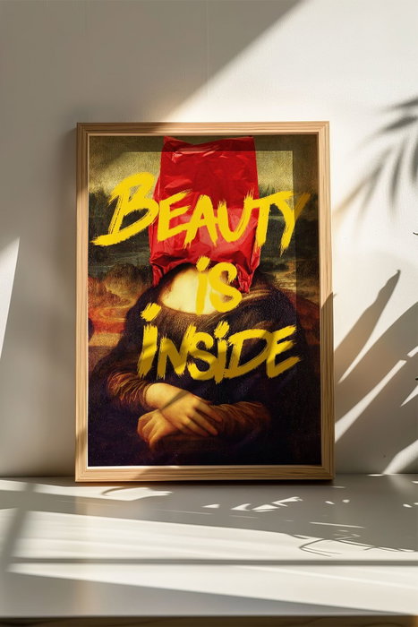 Wallity Artsmdftek40-3348 Pintura Decorativa Enmarcada, MDF y Madera Maciza, 33 x 48 cm