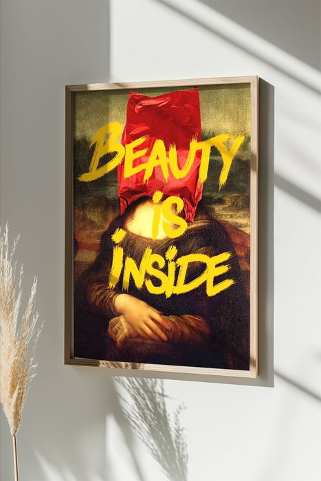 Wallity Artsmdftek40-3348 Pintura Decorativa Enmarcada, MDF y Madera Maciza, 33 x 48 cm