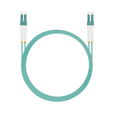 Helos Cable de fibra óptica OM3 Duplex LC/LC aguamarina 1,5m