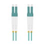 Helos Cable de fibra óptica OM3 Duplex LC/LC aguamarina 1,5m