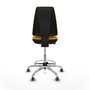 PIQUERAS Y CRESPO Taburete Elche CP Amarillo con Base Cromada