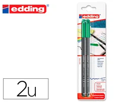 Edding Rotulador punta fibra 1200 verde n.4 punta redonda