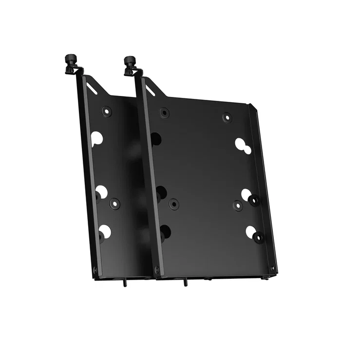 Fractal Design FD-A-TRAY-001 Kit de Bandeja HDD Tipo B - Paquete de 2 - Marco de Instalación Universal para Discos Duros 2.5 y 3.5" - Negro/Acero - Compatible con Define 7/XL